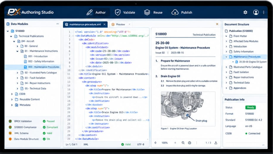 PxAuthor Studio structured XML editor